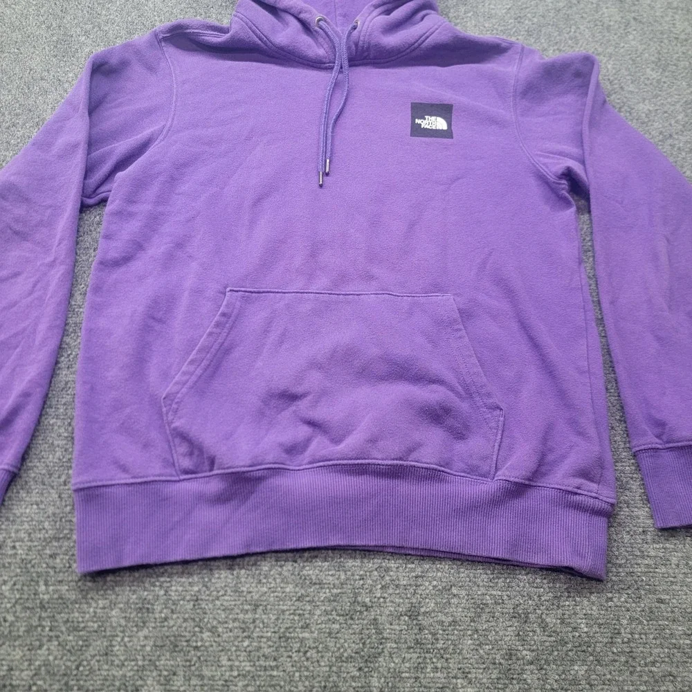 The North Face Mens Purple Box Logo Pullover Hoodie Sweatshirt Small NF0A3FRE